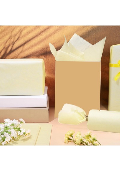 Açık Sarı Pelur Kağıdı-a4, Hediye, Çiçek Ambalaj Paketleme & Dıy Transparan Kağıt, 20x30cm, 100 Adet