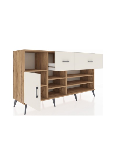 Kronos Konsol 6 Raflı 2 Çekmeceli Tek Kapaklı 176x59x99 Çam-ayta Çam-aytaşı