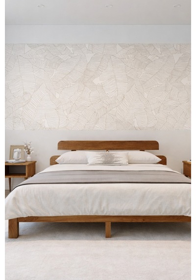 Renazzo Lotus New Masif Ahşap Karyola Ceviz 180x200 Ceviz - 180 X 200