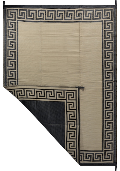 Savana Xl Plaj Kamp Karavan Piknik Bahçe Halısı Balkon Teras Hasır Mat Savan Halı 240x330 Kahverengi - Krem