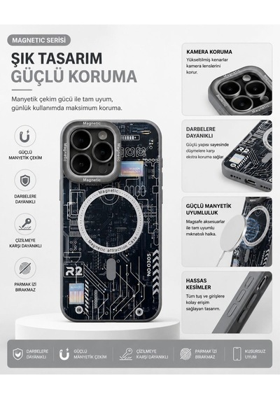 İphone 14 Pro Max Uyumlu Lacivert Desenli Silikon Kılıf Color1000