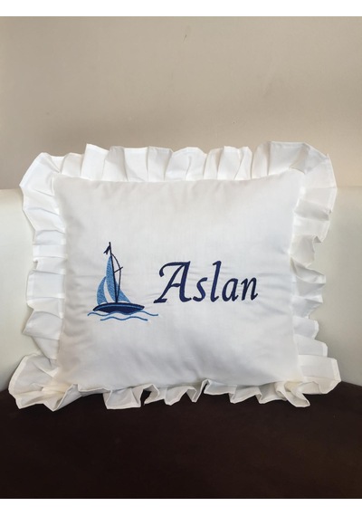 Afa Tasarım İsme Özel Nakışlı Takı Yastığı, Bebek Takı Yastığı