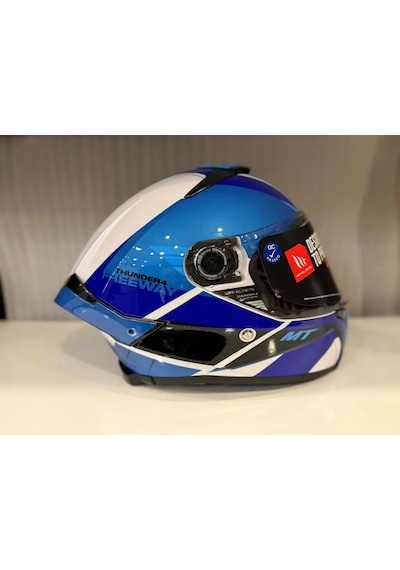 Mt Helmets Thunder 4 Sv Freeway A5 Motosiklet Kaskı Parlak Mavi