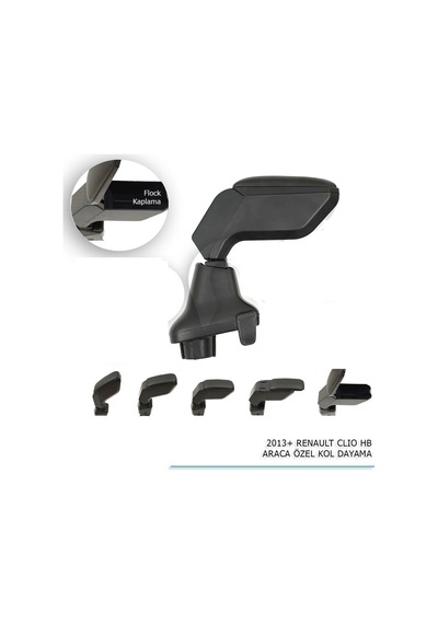 Renault Clıo Uyumlu Hatchback Araca Özel Kol Dayama Siyah 2013+ Parça