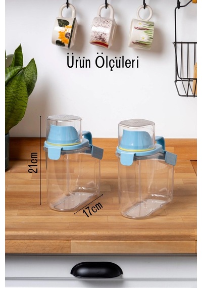 Contalı Sızdırmaz Erzak Saklama Kabı / 1100 Ml / Mavi - Tekli Mavi