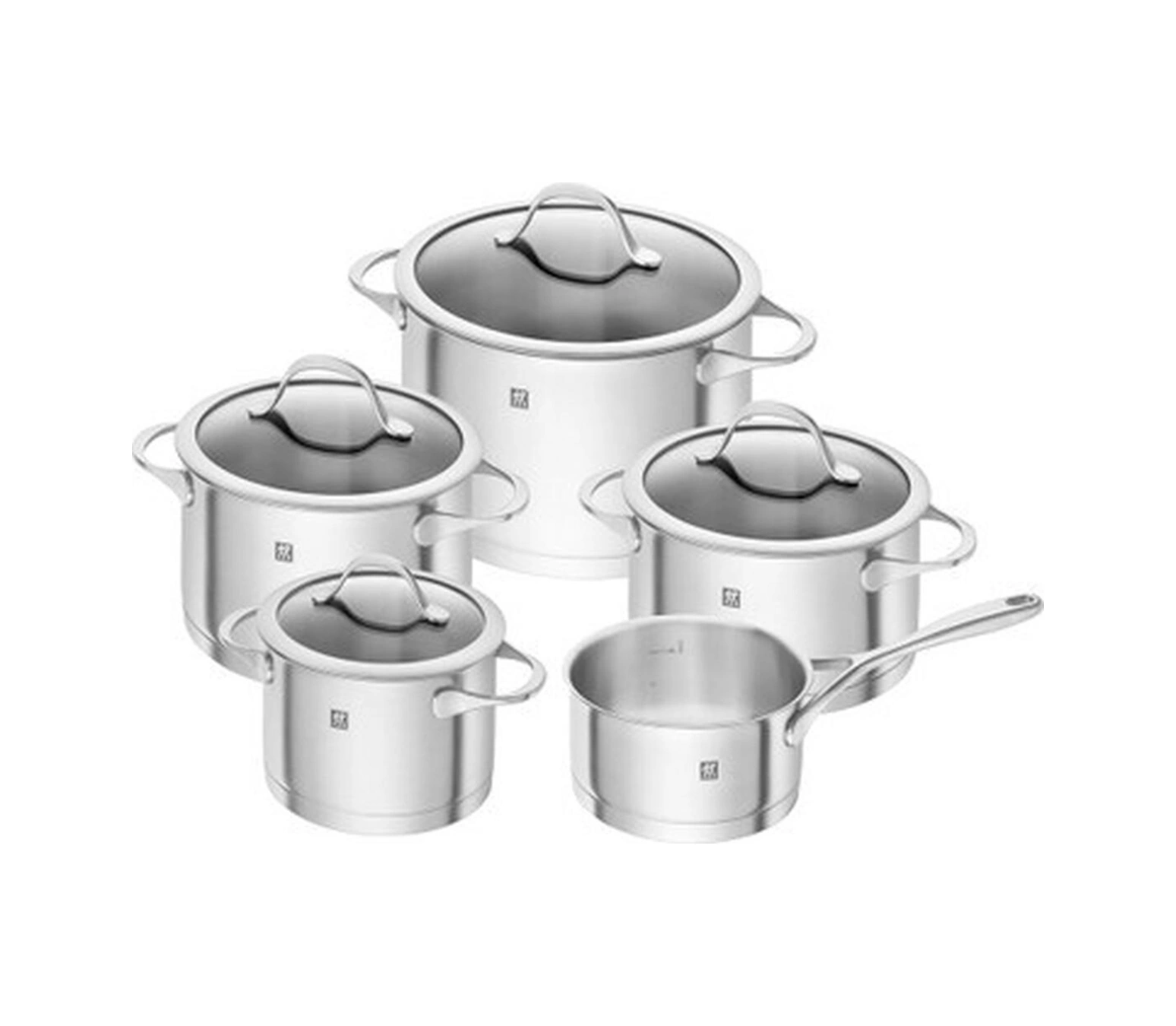 Zwilling Essence 5 Parça 24 Cm Paslanmaz Çelik Cam Kapaklı Derin Tencere Seti İndüksiyon Ve Fırın Kullanımına Uygun-103452 Bakır - Siyah
