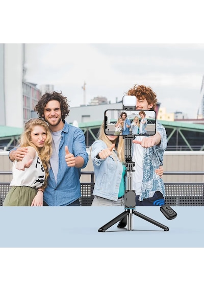 HP-T13 Çok Amaçlı Kumandalı Selfie Çubuğu Masa Üstü Tripod 107 CM