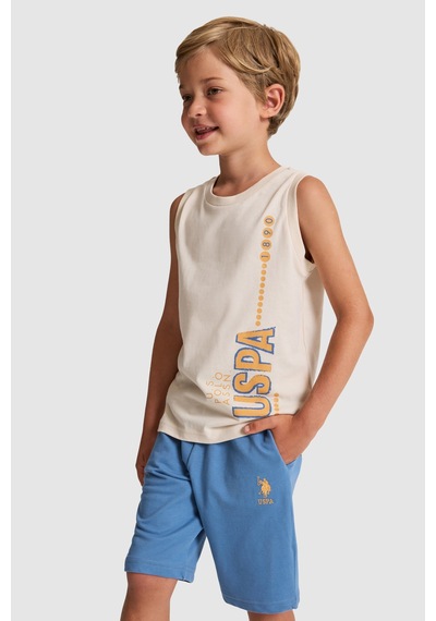 U.S. Polo Assn. Erkek Çocuk Bej Pijama Takım 50328672-vr011
