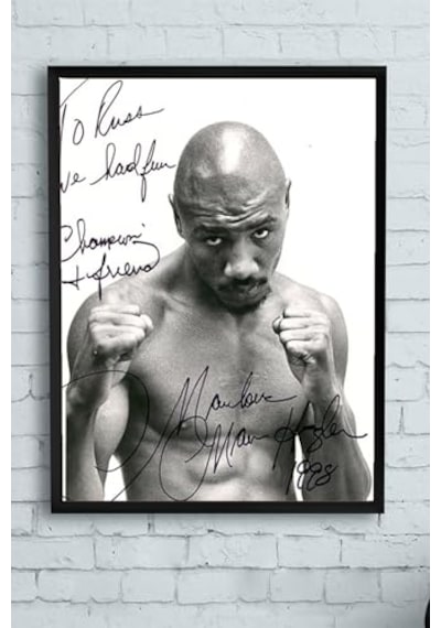 Marvin Hagler Dövüş Çerçeveli Tablo 40x50cm