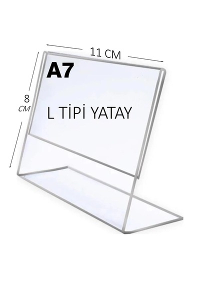 Heroglas A7 L Tipi Yatay Masa Üstü Şeffaf Pleksi / Föylük-fiyatlık-menü-broşürlük