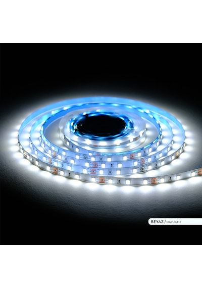ACK Şerit LED 60 Led'li 6500K Beyaz Işık 7W 5 Metre AS01-008