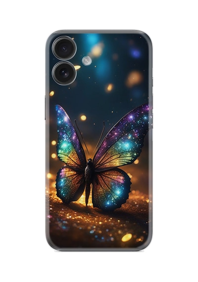 Apple iPhone Uyumlu Apple iPhone Uyumlu 16 Kılıf Boutique Baskılı Resimli Rengarenk Kelebek Pcode -097