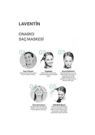 Laventin Aşırı Yıpranmış Ve Dökülen Saçlar İçin Hızlı Saç Uzatan Besleyici Onarıcı Saç Maskesi