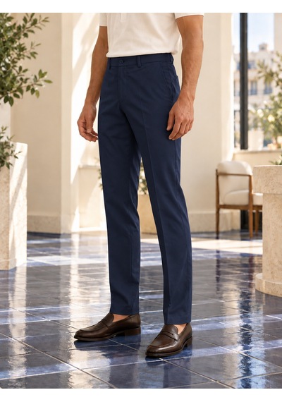 Danger Erkek Comfort Fit Dokulu Chino Pantolon Lacivert 0173dngr