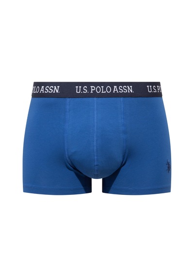 U.s. Polo Assn. 80651 Gri Melanj - Saks - Siyah 3 Lü Boxer Gri Melanj - Saks - Siyah