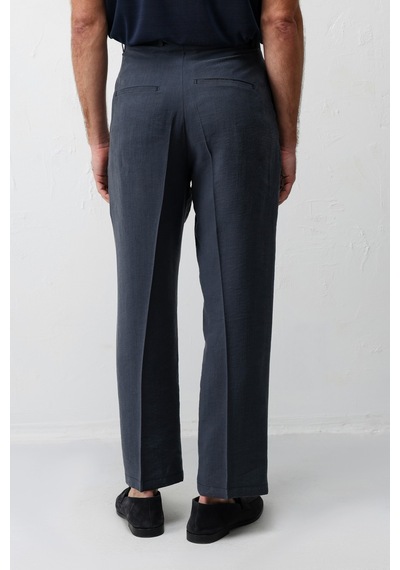Antioch Lyocell Relaxed Fit Pileli Erkek Pantolon Lacivert