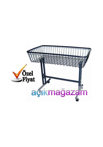 Açıkmağazam Siyah Havuz Sepet. Teşhir Aksiyon Tekerlekli Se...