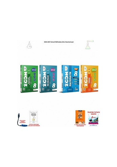 Günay 8. Sınıf Lgs Tüm Dersler 4 Başarı Seti 300 Soruluk 025