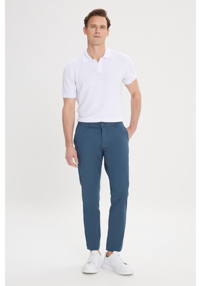 Ac&Co / Altınyıldız Classics Slim Fit Dar Kesim Yan Cep Pamuklu Esnek Chino Erkek Pantolon - Petrol Ac&Co / Altınyıldız Classics Slim Fit Dar Kesim Yan Cep Pamuklu Esnek Chino Erkek Pantolon - Petrol