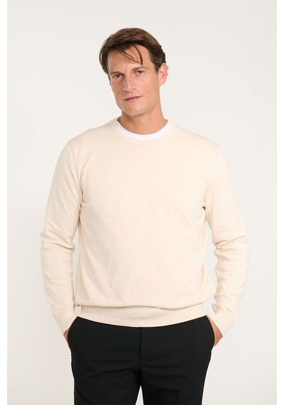 Ac&Co / Altınyıldız Classics Erkek Bej Pamuklu Standart Fit Normal Kesim Bisiklet Yaka Triko Kazak Ac&Co / Altınyıldız Classics Erkek Bej Pamuklu Standart Fit Normal Kesim Bisiklet Yaka Triko Kazak