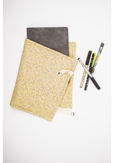 A5 Kitap Kılıfı Kumaş Defter Kılıfı, Çıtçıtlı Organizer Kılıf
