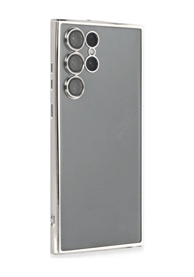 Samsung Galaxy S22 Ultra Kılıf Razer Lensli Silikon - Gümüş