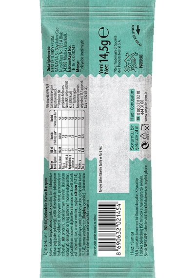 Nescafe Latte Sütlü Köpüklü Kahve 14,5 Gr X 24 Adet Çözünebilir