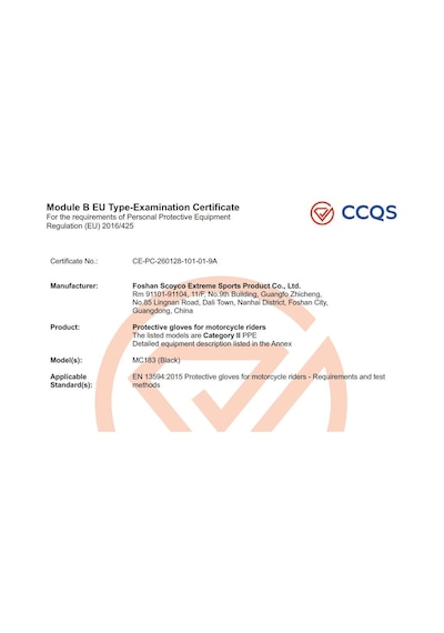 Scoyco Mc183 Yazlık Korumalı Eldiven Siyah