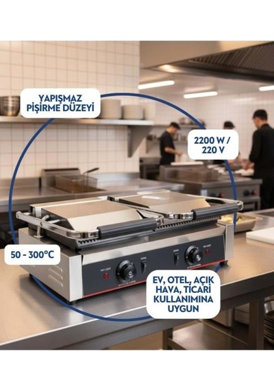 Çift Kapak Tost Makinası 22 Dilim
