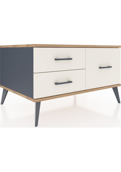 Kronos Şifonyer 3 Raflı 88x59x48 Antrasit-çam/aytaşı Çam/aytaşı