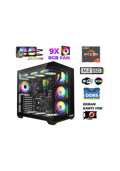 Xaser RAZE X270 R5-7500F 32 GB 1 TB M.2 NVMe SSD Free Dos Masaüstü Oyuncu Bilgisayarı