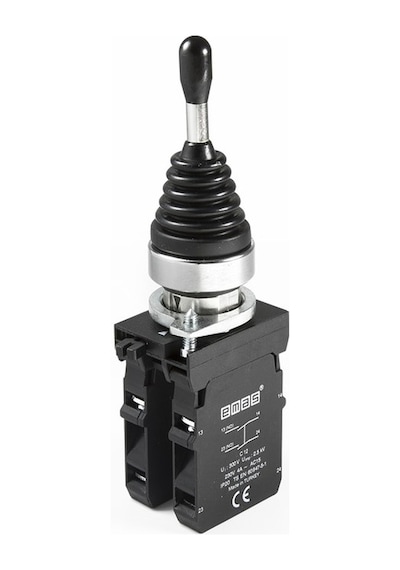 Emas Cm707dj40 2no+2no Kalıcı 4 Pozisyonlu Metal Joystick Buton 22 Mm