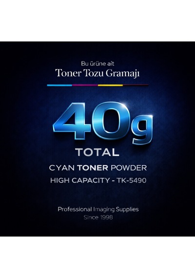 Kyocera Tk-5490 Toner Tozu Mavi 40 Gr Ma2101cfx Ma2101cwfx Pa2101cwx Pa2101cx Ma2101 Pa2101
