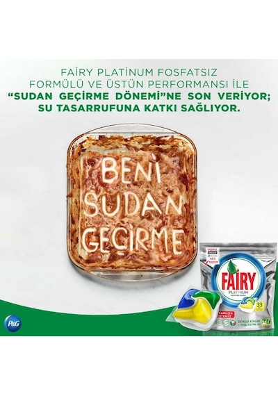 Fairy Platinum Limon Kokulu Bulaşık Makinesi Deterjanı 180 Tablet