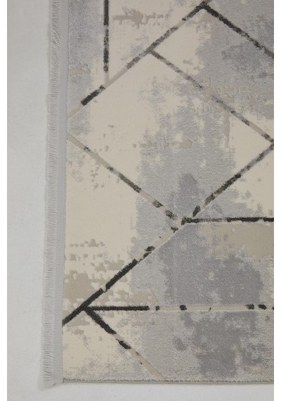 Çam Halı Lizbon 4511 Gri Enti Halı Modern Eskitme Desenli Makine Halısı