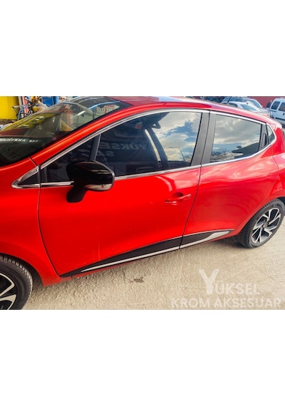 Renault Clio 4 Hb Krom Cam Çıtası Tam Tur 12 Parça 2012-2020 Arası