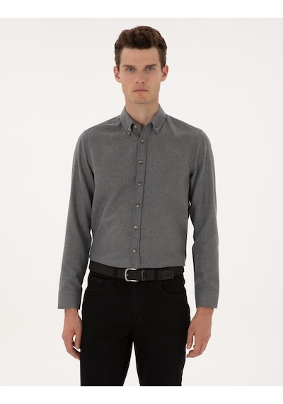 Pierre Cardin Erkek Gri Gömlek Desenli 50316751-vr024 Gri