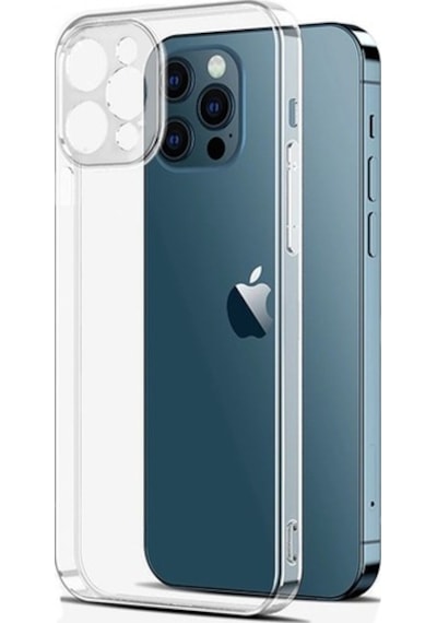 Apple Uyumlu iPhone 13 Pro Kılıf Kamera Korumalı Silikon Kapak - Şeffaf