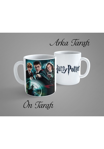 Harry Potter Zümrüdüanka Yoldaşlığı 3 Porselen Kupa Bardak Beyaz