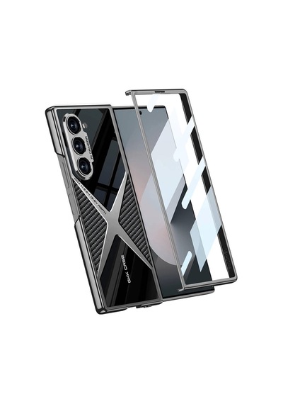 Galaxy Uyumlu Z Fold 6 Kılıf Ultra İnce Kamera Korumalı Pc + Karbon Arka Yüzey Redclick X-pro Kapak