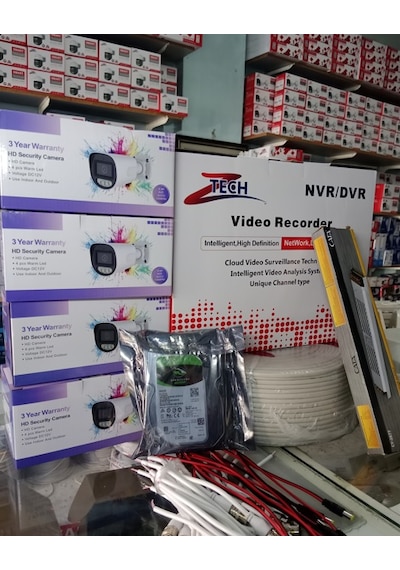 4 Lü Kamera Seti Ztech Kişi Ve Araç Algılamalı Sesli