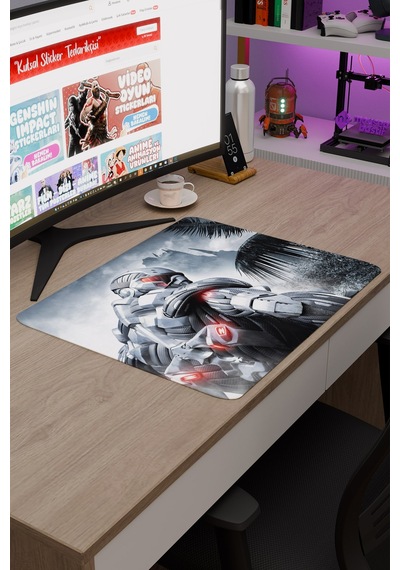 Crysis Kaymaz Dikişli Kauçuk Oyuncu Mousepad V3 - 48x40 Xl Gaming Mouse Pad Fare Altlığı