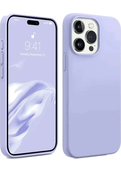Newface Apple İphone 15 Pro Max Kılıf First Silikon - Lila