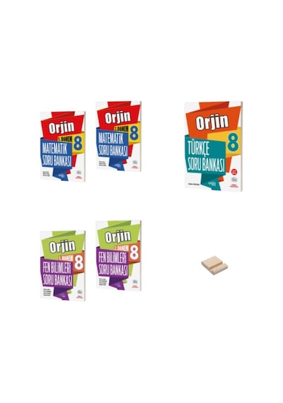 Orjin Lgs 8. Sınıf Matematik Fen Ve Türkçe 1 Ve 2. Dönem Soru Bankası 5li Set