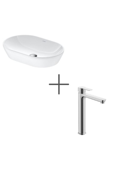 Duravit D-neo 60 Cm Çanak Lavabo, Beyaz Ve A.1 Lavabo Bataryası X