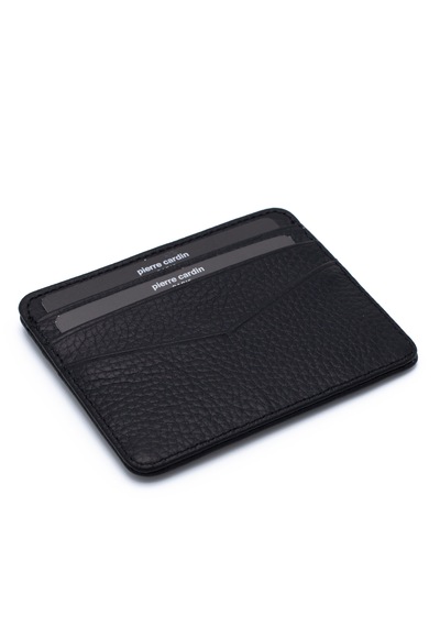 Pierre Cardin Unisex Deri Kartlık 0626 Siyah