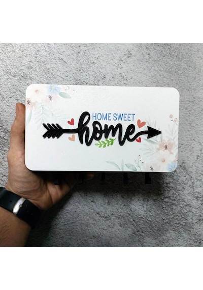 Home Yazılı Dekoratif Bölmeli Anahtarlık Duvar Askılık Dekor Diğer