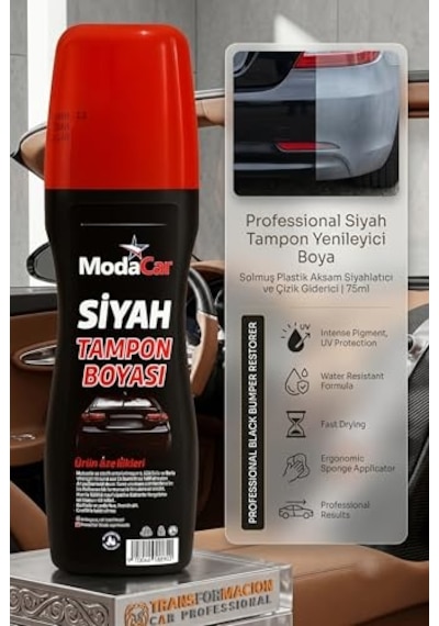 Siyah Tampon Boyası 75 Ml Solmuş Ve Matlaşmış Tamponlar İçin Hızlı Yenileme 422115