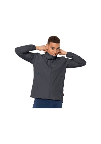 Jack Wolfskin Erkek Koyu Gri Softshell & Polar Koyu Gri Koyu Gri