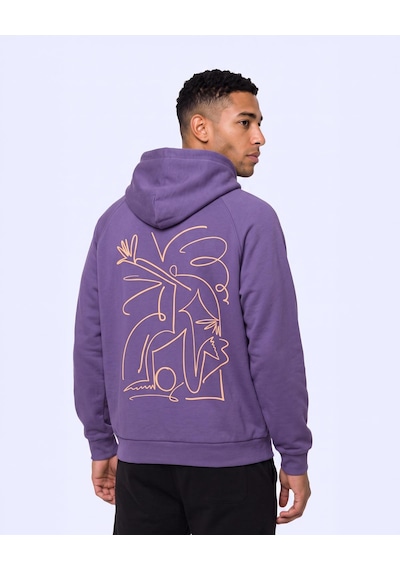 Kappa Authentic Onial Tur Erkek Mor Viyole Oversize Hoodie
